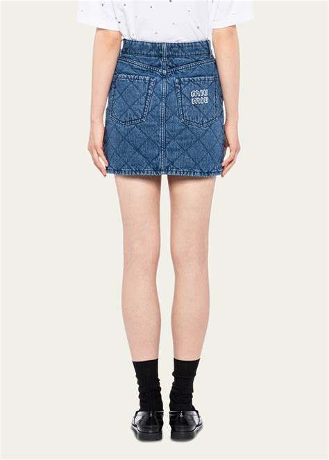 miu miu denim.skirt